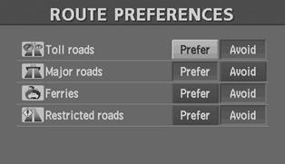 Before Use Before Steps MENU ENTER seect Getting started Routing Route Preferences