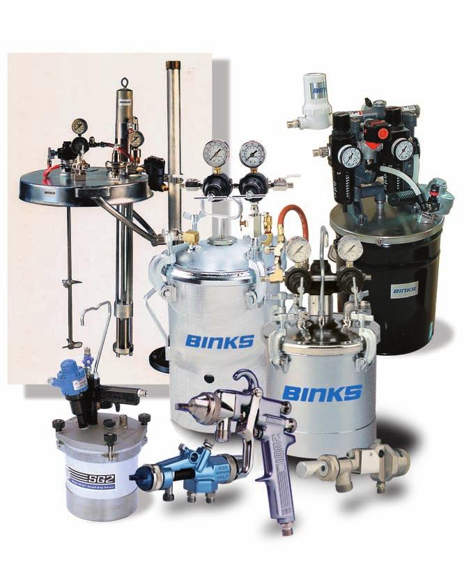 System Solutions When it comes to complete systems Binks leads the way with high transfer-efficient spray guns, reliable fluid handling equipment, efficient air purifying systems and quality