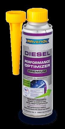 DIESEL ADDITIVES DIESEL ADDITIVES Performance Optimizer Premium / 300 ml / Art. 1390241 Premium fuel additive for all diesel engines Cetane Booster / 300 ml Art. 1390242 System Cleaner / 300 ml Art.