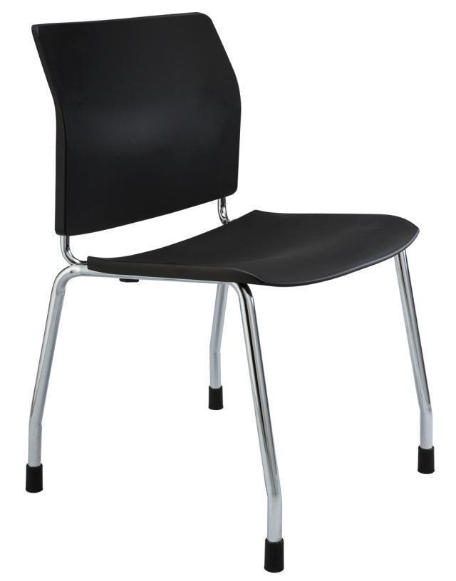 FOS One 4 Leg Chair FOS Code Option FOS One 4 Polypropylene shell BLK FOS One 4 Upholstered seat option BLK UPH 4 LeggedBase With or without Castors ChromeFrame Polypropylene