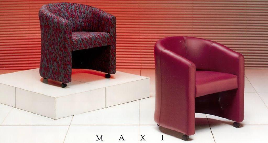 FOS Maxi TubChair Available as single chair Availableonglides,castorsortimberlegs 660Wx620Dx760H Fully upholstered with solid timber legs/frame detail Fully guaranteed high resilience foam and/or