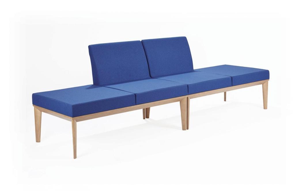 FOS ZeligSofa/BenchSeating-A 755H(overall height) 420H Seat Height Compact soft seating modules Single,2seaterand3seateroptions Available with Seat and Back (No arms), Corner Seat module with Back