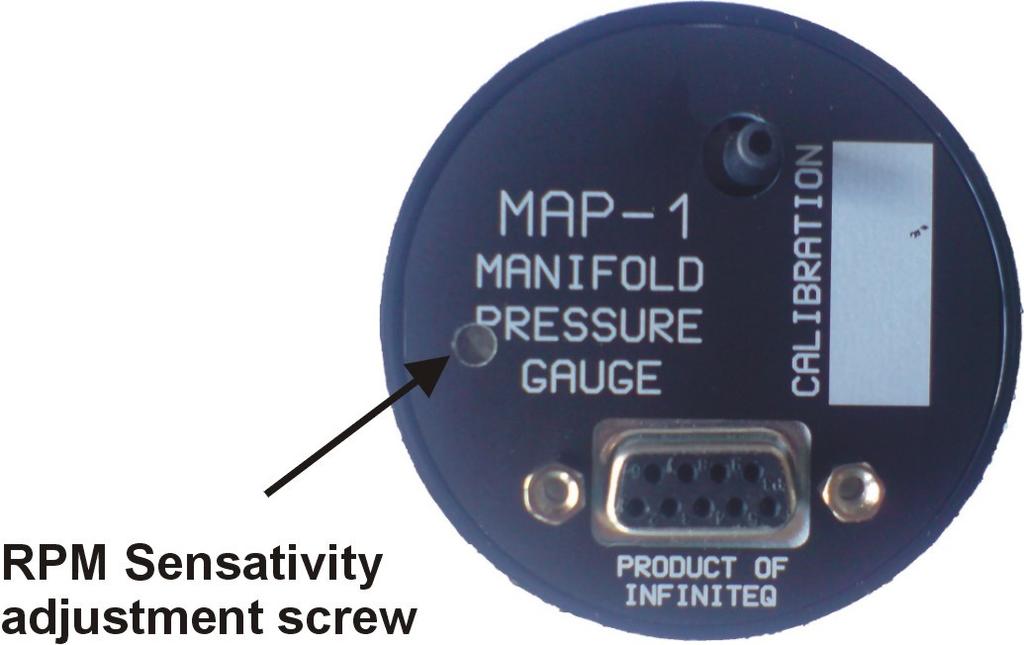 Page 12 9.2 Adjusting RPM sensitivity The MAP-1 has a sensitivity adjustment trimmer as shown in the picture below.