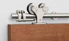 Sliding Track Hardware System W70 Series for Wood Doors For Sliding Panels up to 240 lbs. Shown with Optional Stop.