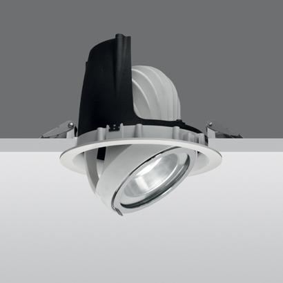 Page: 1 of 5 Adjustable ceiling recessed luminaire with Opti Beam technology reflector, ensuring high luminous efficiency and uniform distribution, for