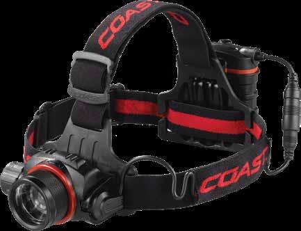 HEADLAMPS 87 REAR-LOADING HEADLAMPS HL27 360 Lumens 433 ft Beam IPX4 3 AA Removable top strap PURE BEAM FOCUS FLOOD & SPOT Variable Light