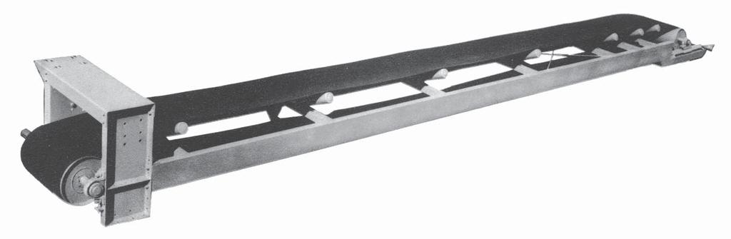 PARTS SCRAP PACKAGE BULK HANDLING TROUGH BELT Channel Frame Dual Roll Idlers WIDTHS: 12, 18, 24, 30 & 36 Belt FRAME: 4, 5, & 7 Structural