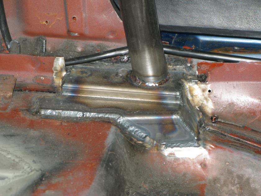 4. Install the rocker doublers. Measure forward from the wheel tub at the pinch weld 7 ¼. From this point on the pinch weld, measure an additional 5 ¾ forward.