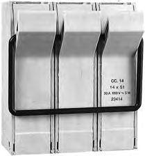 10 32A, 690V AC Fits Class CC, 1-1/2 x 13/32 and 10 x 38mm Fuse-links CATALOG NUMBER Width (No. of17.