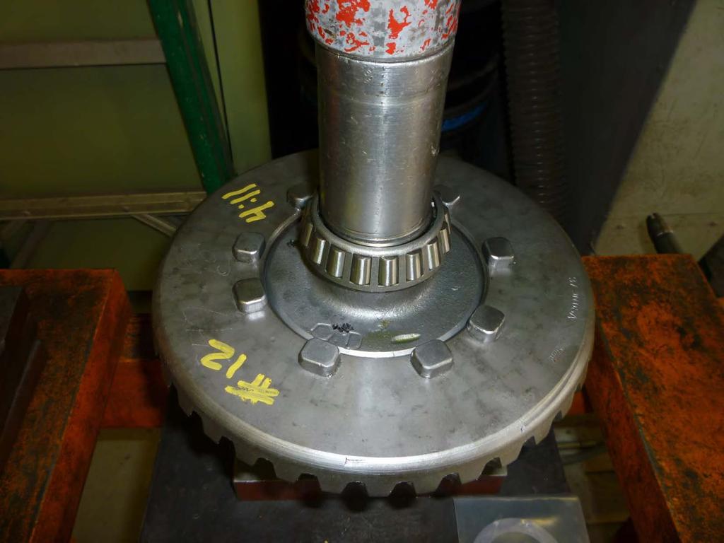 The carrier bearing for the left side is pressed