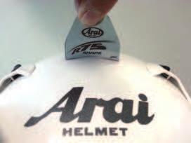 on the helmet. Double-D ring device The flat and D-shaped rings fit smooth against the chin.