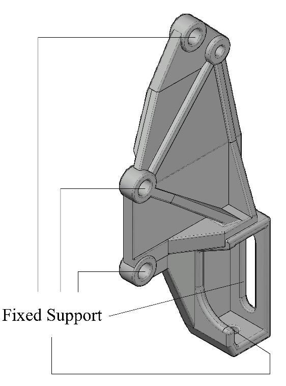 Figure 2. CAD model of compressor bracket III.