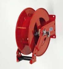 The hose reel is supplied without hoses and can be used with hoses for the supply of oils, antifreeze, grease, compressed air and water at low and high pressure. Max.