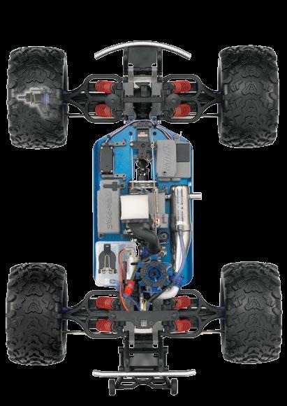 Digital high-torque steering servo 8. Blue-anodized aluminum chassis 9.