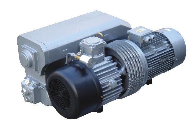 Oil Sealed Rotary Vane Vacuum Pump KVAH160 Single Stage, Oil Re-circulating, Air Cooled, and Direct Driven Compact Design, Reliability & Durability Easy to maintain and operate.