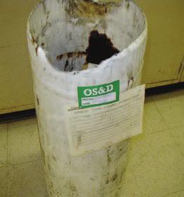 Shipping services often use garbage bags and trash cans to contain leaking samples. Paint can lids pop off.