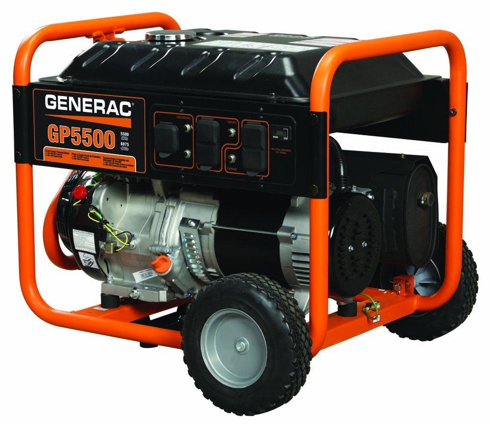 Portable generators 5,000 watt plus suggestions. Generac 5939-5500 Running Watts, 6875 Starting Watts, Gas Powered Portable Generator $1,685.00 delivered and set up ready to use.