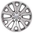 4 steel 22" wheels from the factory with alignment specs set to 22" LPO wheel selected