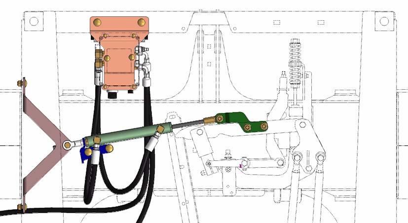 Complete Steering Cylinder Installation Complete Steering Cylinder Installation Figure 3-2 and Figure 3-3 show an example of a