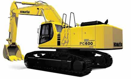 RWLER EXVTOR SERIES P600-6 STNR EQUIPMENT Standard and optional equipment may vary. onsult your Komatsu dealer for more information.