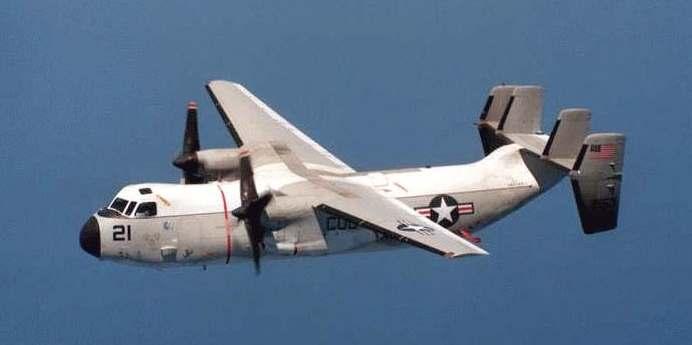 C-2 Grumman 123 Greyhound span: 80'7", 24.56 m length: 56'8", 17.27 m engines: 2 Allison T56-A-8A max.