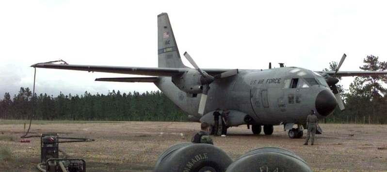 C-27 Alenia G-222 Spartan span: 94'2", 28.70 m length: 74'5", 22.68 m engines: 2 General Electric T64-GE-P4D max.