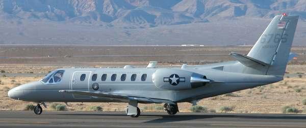 C-35 Cessna Citation V span: 52 3, 15.90 m length: 45 11, 14.90 m engines: 2 Pratt & Whitney JT15D-5A max. speed: 492 mph, 791 km/h (Source: A.K.