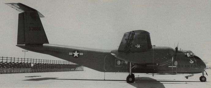 C-8 De Havilland Canada DHC-5 Buffalo span: 99', 30.18 m length: 79', 24.08 m engines: 2 General Electric CT64-GE-10 max.