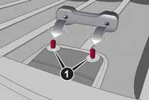 110 inside the car by rotating them by ¼ turn anti-clockwise; at the side of the car, with the door open, press the rail downwards to detension