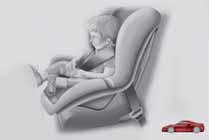 IMPORTANT 58) The car passenger s seat is not suitable for carrying rear facing child restraint systems (Group 0 and 0+).