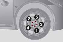 76 100) A0L0188 make sure the contact surfaces between space-saver wheel and hub are clean and free from impurities so that the fixing stud bolts will not come loose; fit the space-saver wheel and