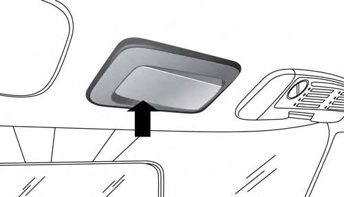 90 UNDERSTANDING THE FEATURES OF YOUR VEHICLE Interior Light The interior light is located in the headliner in between the sun visors.