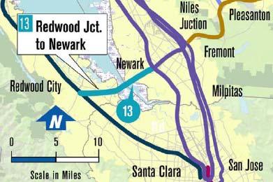 CORRIDOR 13 REDWOOD JUNCTION TO NEWARK Length: 11 miles Ownership: SamTrans No current service The Dumbarton Rail Corridor project projects 6 trains per day by 2025.