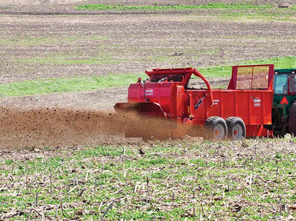 If you spread solid materials and want fast, reliable performance, the KUHN Knight 1100 Series ProSpread apron box spreaders are the machines for you. PROSPREAD PS 150 / 160 BUILT TO LAST!
