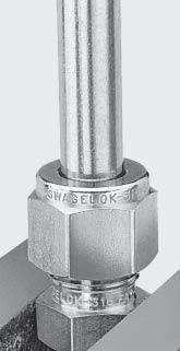 While holding the fitting body steady, follow Swagelok tube fitting installation instructions, page 59. Preswaging Tool Fig. Fig. 2 Fig. 3.