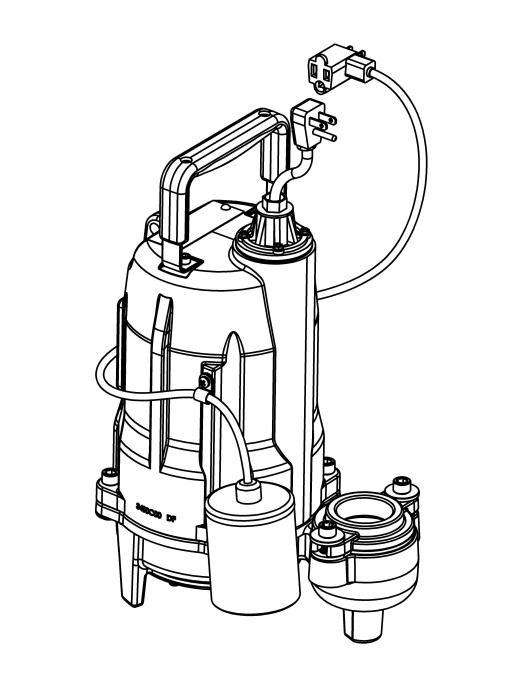 Head (Feet) Head (Meters) Pump Specifications FL50 Series 1/2 hp Submersible Effluent