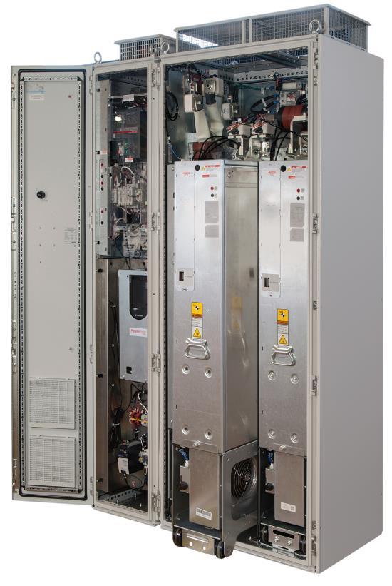 PowerFlex 755T Drive Solutions Hardware Design Designed for efficient installation and maintenance while optimizing the floor space required Modular design with roll in/out units Wire unit once power