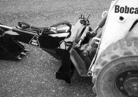 When attaching the Backhoe to the tractor, follow this procedure: 1.