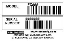 Location (Typical) Model Number GE605 Serial Number LABEL INFORMATION As you begin to get familiar with your Wallenstein product, you will notice that there are numerous labels located on the machine.