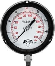 PPC Process Gauge The PPC Series gauge is a durable gauge with a phenolic solid front and pressure relief back safety case.
