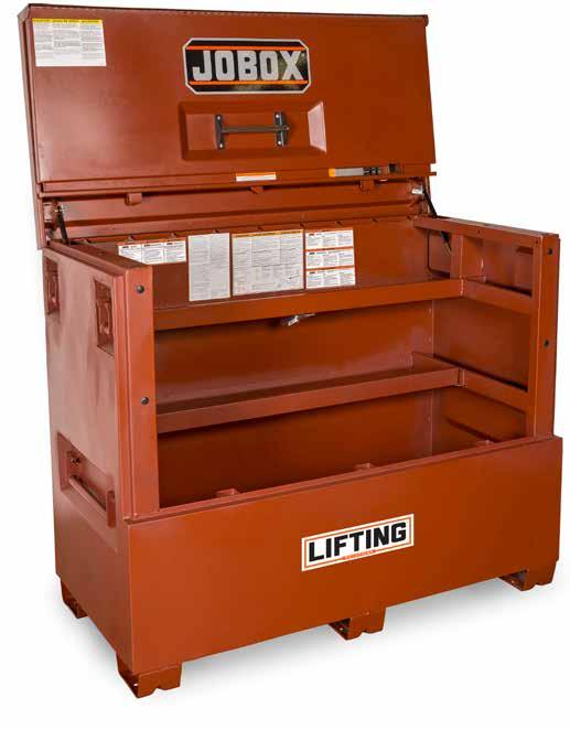 LIFTING PIANO BOX The perfect combination of storage space and organization now includes the industry leading JOBOX four-point rigging system. Safety rated to allow a 2500 lbs.