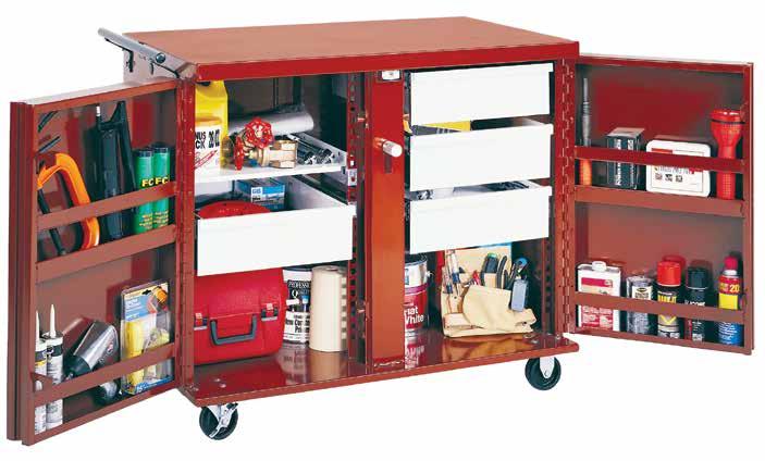 ROLLING WORK BENCHES For the ultimate in portability and accessibility, the Rolling Work Bench provides superior strength casters, shelving and drawers to meet the most arduous working environment