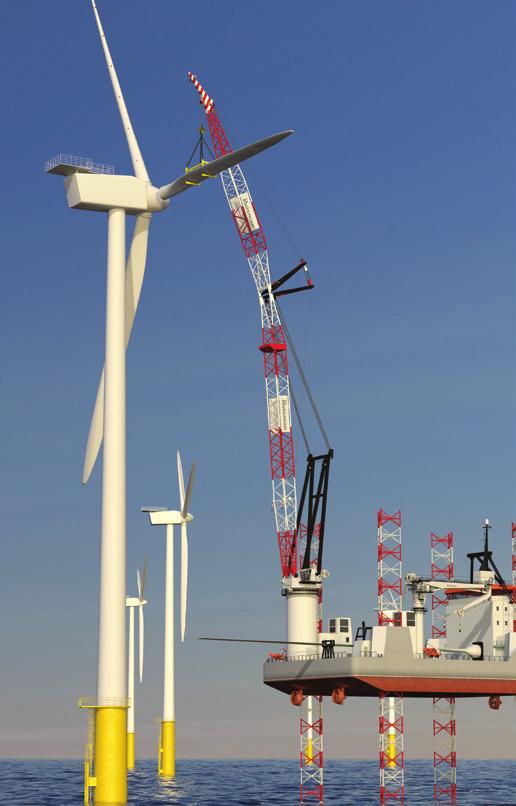 It allows operators to work at 145m above deck, which is sufficient to service 10MW wind turbines.