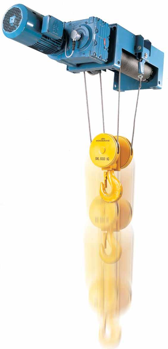 JDN MONOCRANE hoists give you the option of, an innovative electronic controller that senses