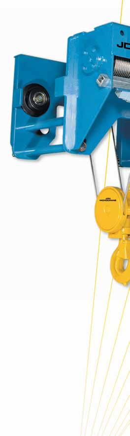 Leaders in Hoists JDN MONOCRANE hoists are the culmination of many years design and manufacturing experience and offer a choice of standard models ranging from 1 tonne to 100 tonnes, each available