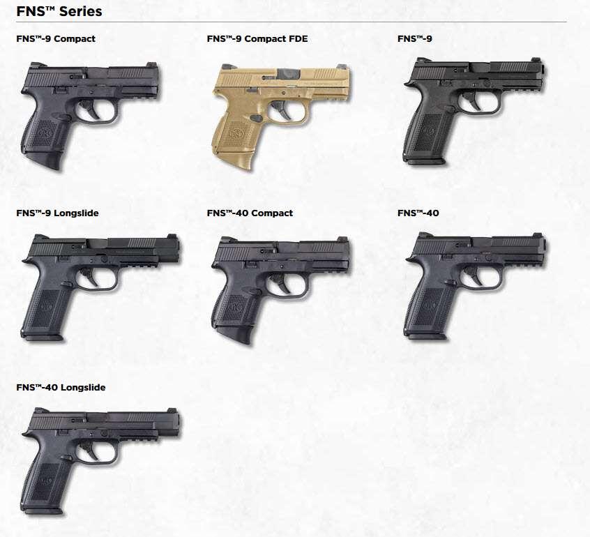 FN Handguns FNS SERIES DAO 9mm &.40 cal Full, Compact, Longslide 4.