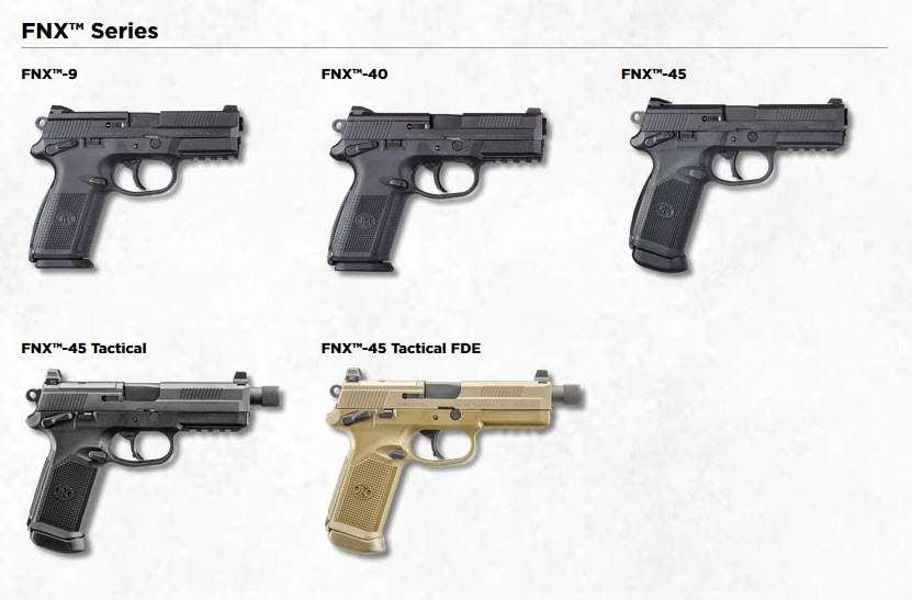 FN HANDGUNS FNX Series DA/SA 9mm,.40, and.