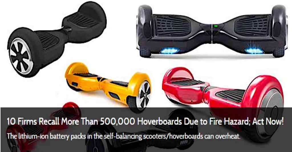 Lithium ion Batteries in the News Hoverboards U.S.