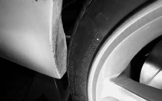 In general, 1993 and earlier cars may have minor interference between the tire and the front fender extension while steering.