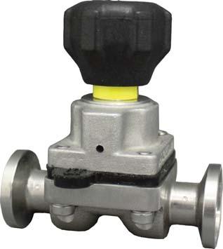 Compressor: Stainless steel Handwheel: PES (polyethersulfone) Dimensions NSI (USOD) Tri-Clamp